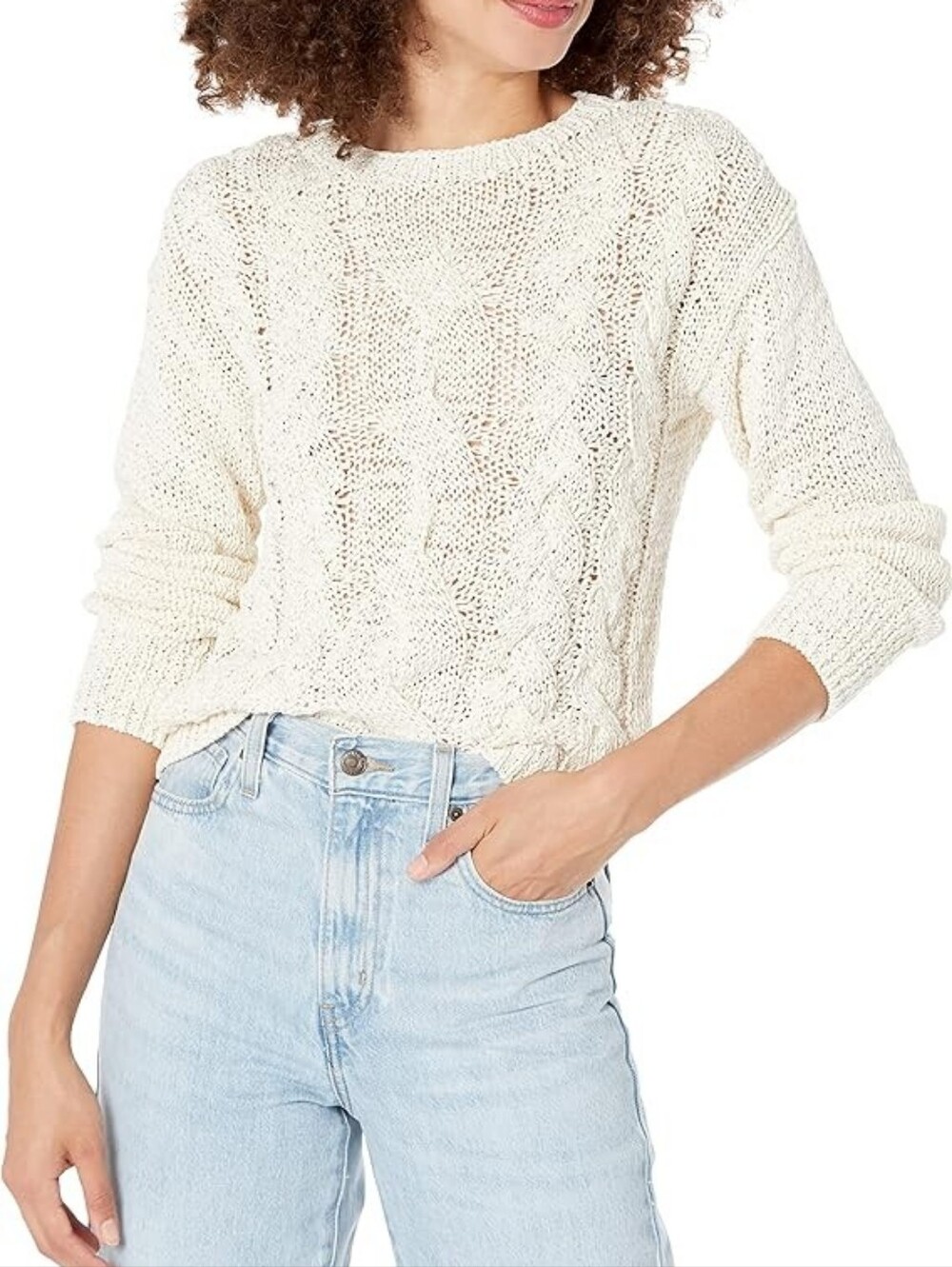 Vince Coastal Cable Knit Open Weave Sweater - Size S